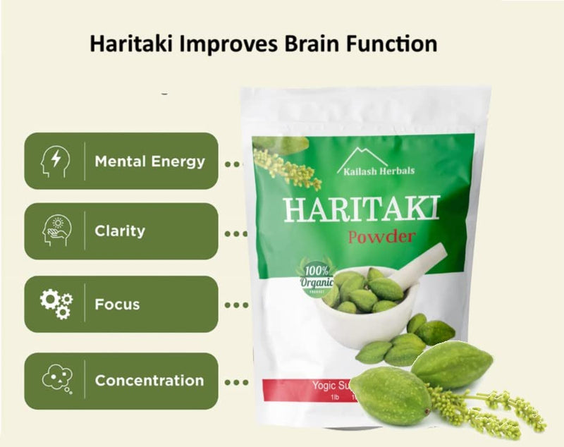 [Australia] - Organic Haritaki Powder USDA Certified Organic, 1 Pound - Terminalia chebula - Digestive Health - Detoxification & Rejuvenation for Vata* 1 Pound (Pack of 1) 