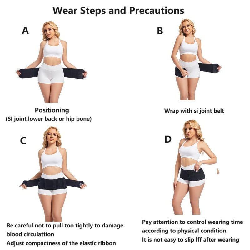 Women's Sacroiliac Belt, Women's Sacroiliac Belt, Women's Back Support Belt, Men's and Women's Low Back Pain Back Support Belt, Back Relief Device.(XS-M)