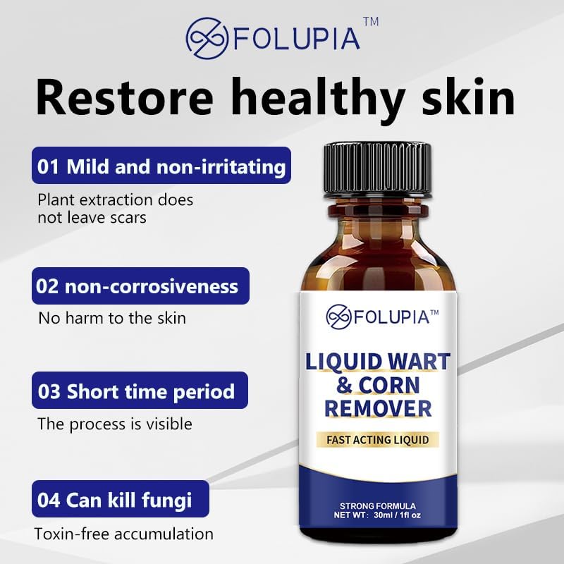 [Australia] - Wart Remover Fast-Acting 17% Salicylic Acid Freeze Off Treatment for Flat, Plantar, Calluses Maximum Strength Wart Removal Kit for Men & Women (30ML) 30ML 