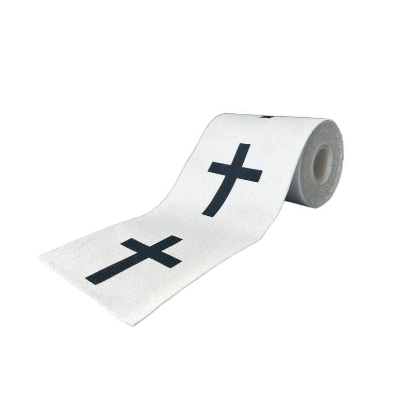 [Australia] - Faith Cross Turf Tape Football - Extra Wide Christian Athletic Turf Tape - Ultra Sticky & Latex Free, Protects from Turf Burn, Waterproof & Flexible (White, 4 inch) White 