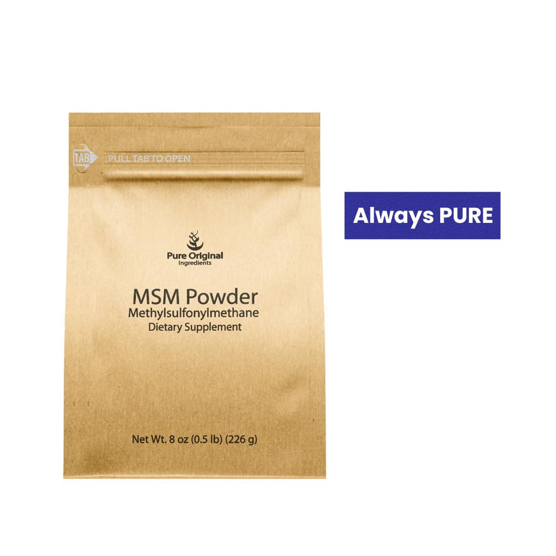 [Australia] - PURE ORIGINAL INGREDIENTS Methylsulfonylmethane (8 oz) MSM, Natural Sulfur, Dietary Supplement 