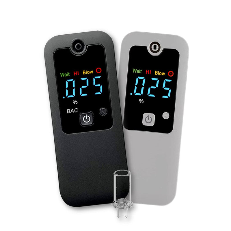 Rechargeable Breathalyzer and Last 200 Test After Full Charged, 10 Memories and LED Display Black 088