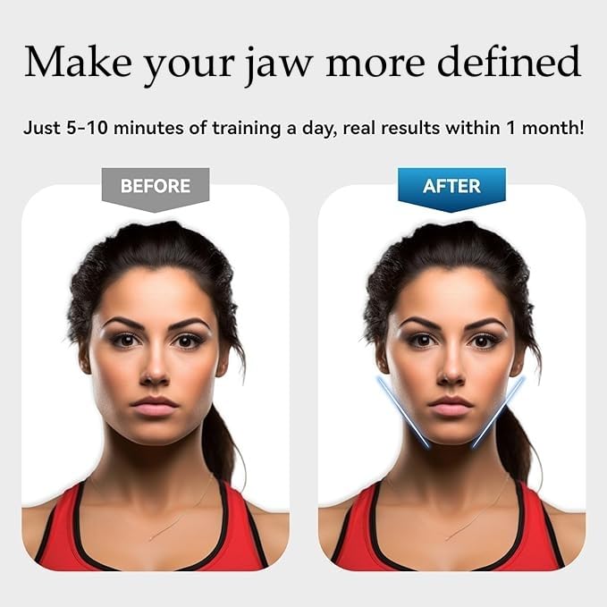[Australia] - Jaw Exerciser, Jaw Exerciser for Men & Women, 3 Resistance Levels, Applicable to All Levels of Users, 6PCS (M), Medium 