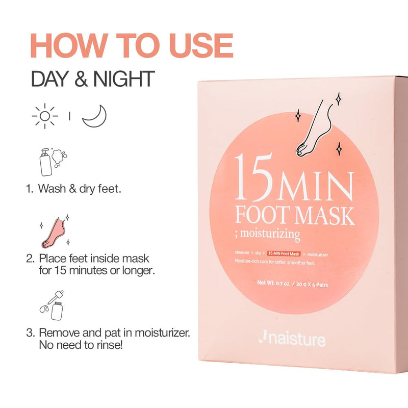 [Australia] - 15 Min Hand and Foot Mask (10pc): Hydrating Korean Spa Kit Essentials for Moisturized Hands and Feet 