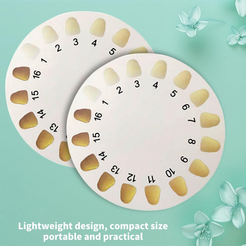 [Australia] - Uadme Teeth Color Cards, 3 Pcs Tooth Color Comparison Charts, Teeth Whitening, Shading, Dental Tooth Guide, Color Tracking Cards for Clinic, Hospital 