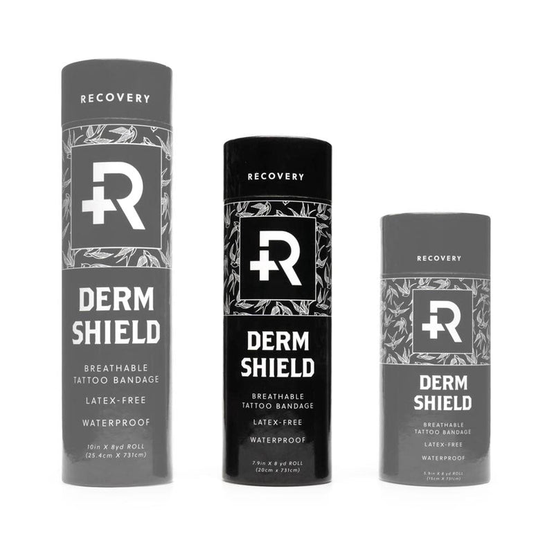 Recovery Derm Shield Tattoo Aftercare Bandage Roll - Transparent, Waterproof Adhesive Bandages - 20 cm x 7.32 m Roll 7.9 Inches x 8 yards