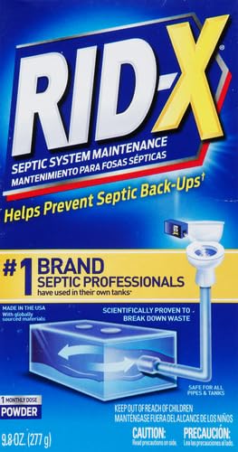 [Australia] - RID-X Septic Treatment, Septic Tank Treatment, 1 Month Supply Of Powder, 9.8 oz 9.8 Ounce (Pack of 1) 