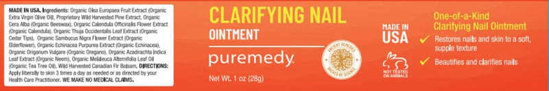 Puremedy - Clarifying Nail Ointment - All Natural Salve for Healthy Nails, Helps with Yellow Nails and Skin - 1 oz