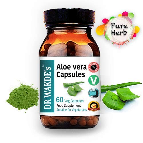 DR WAKDE'S Aloe Vera Capsules, 60 Veg Caps, Plant-Based Supplement, Made in UK, Vegan, All Natural, Same Day Dispatch