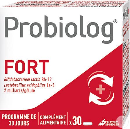 [Australia] - Mayoly Spindler Probiolog FORT - dietary supplement - digestive system - 2 packs of 30 capsules each (F) 30 pieces (pack of 2) 