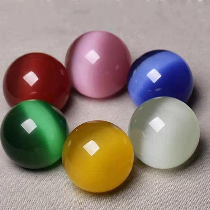[Australia] - 2 Inch Green Artificial Cat Tiger Eye Crystal Baoding Balls, Hand Therapy Balls, Stress Balls to Relief Stress, Chinese Meditation Balls with Carry Pouch (Box-Packed) M20 #1 