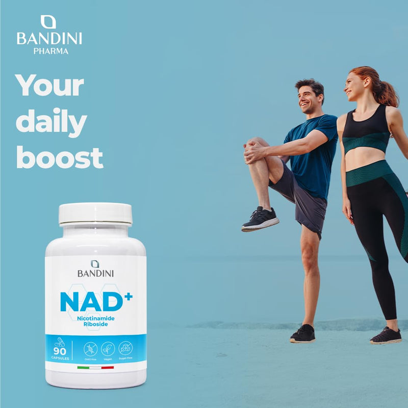 Bandini® NAD+ Supplement Nicotinamide Riboside Chloride 300 mg | 3 Months Supply | NAD Booster | Energy, Healthy Aging Support & Fatigue Reduction | 90 Vegetarian Capsules | Premium & Vegan