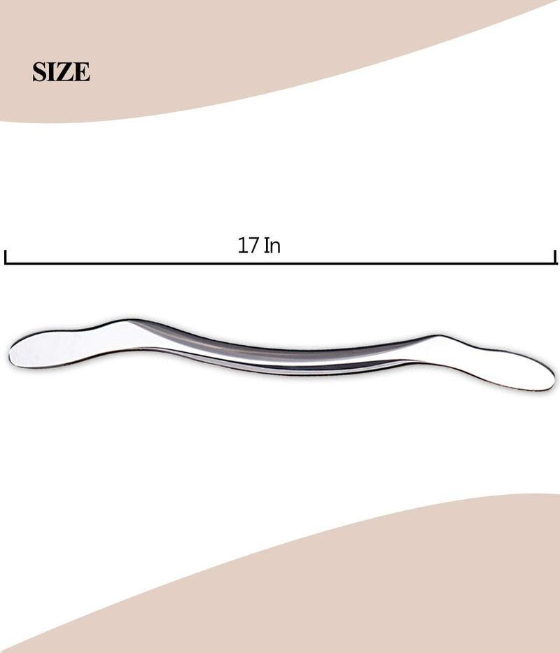 [Australia] - Stainless Steel Gua Sha Scraping Massage Tool - IASTM Tools Help Relieve Sore Muscles - Great Soft Tissue Mobilization Tool（Long Shape） 