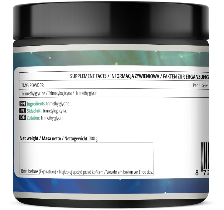 TMG Powder 300 g - Betaine - 2000 mg Trimethylglycine per Serving - 150 Servings per Pack - No Additives - Branched Chain Amino Acids - Support Metabolism - by Apollo's Hegemony
