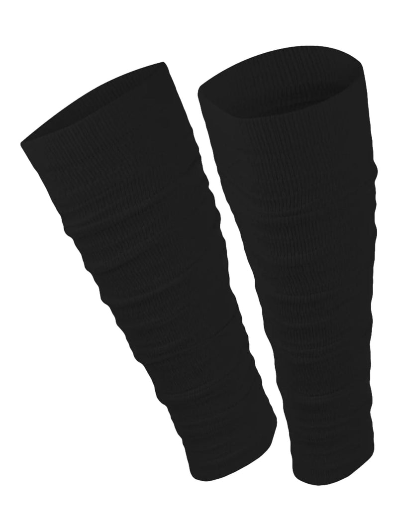 TCK Football Leg Sleeves, Pre-Scrunched Football Leg Sleeves for Youth Kids, Boys, Men, Moisture Wicking | Made in USA Medium Black