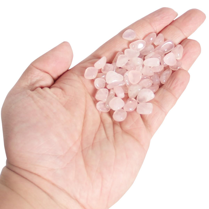 [Australia] - 500 grams of mini rose quartz gemstones charging stones granules/mini chips, mini rose quartz healing stones, mini rose quartz tumbled stones, packed in a gift box 
