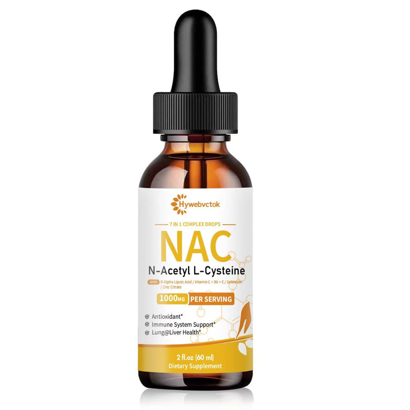 [Australia] - Liquid NAC Drops 1000 MG, NAC Supplement N-Acetyl Cysteine with R-Alpha Lipoic Acid,NAC for Kids & Adults, Immune & Antioxidant Support, Liver & Lung Health, Orange Flavor, 0 Sugar, 2FL OZ 