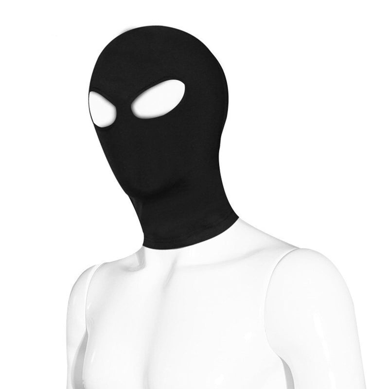 4 Pcs Zentai Black Hoods, Mischief Head Cover, Role-playing Masks with Unknown Mystery, Light SM Sex Play, Unisex Elastic Breathable Headgear