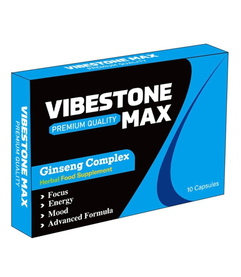 Ultra Strong VIBESTONE MAX™.10 x 500mg Pills - Herbal Supplement, Performance Enhancing Supplements for Energy, Stamina and Endurance.