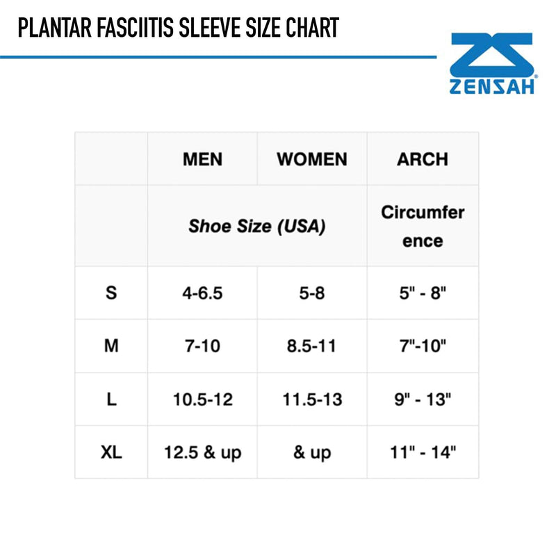 [Australia] - Zensah Plantar Fasciitis Sleeve - Relieve Heel Pain, Arch Support, Reduce Swelling - Compression Foot Sleeve, PF Sock Small 1 Pair - Black 