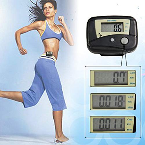 [Australia] - Red Portable Counter Mini Digital LCD Pedometer Sports Walking Running Step Counter Meter Walking Distance Miles, Calorie Counter, Daily Target Monitor, Exercise Time Pedometers 