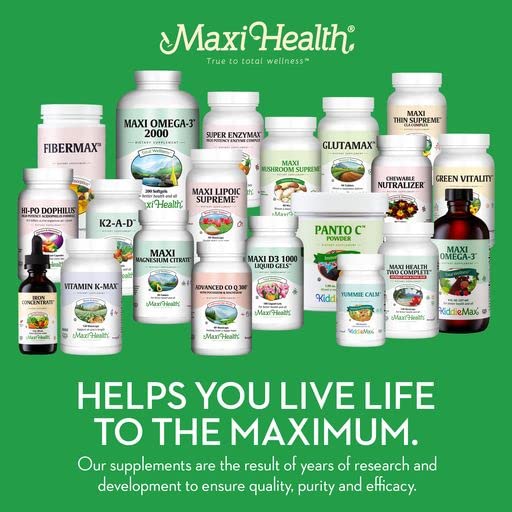 Maxi Health Max-C-Gram Plus – Buffered Vitamin C Tablet 1050mg with Bioflavonoids – High Dose Vitamin C for Collagen & Immune Support – Non-Acidic, Gentle on Stomach – 180 Tablets Unflavored 180 Count (Pack of 1)