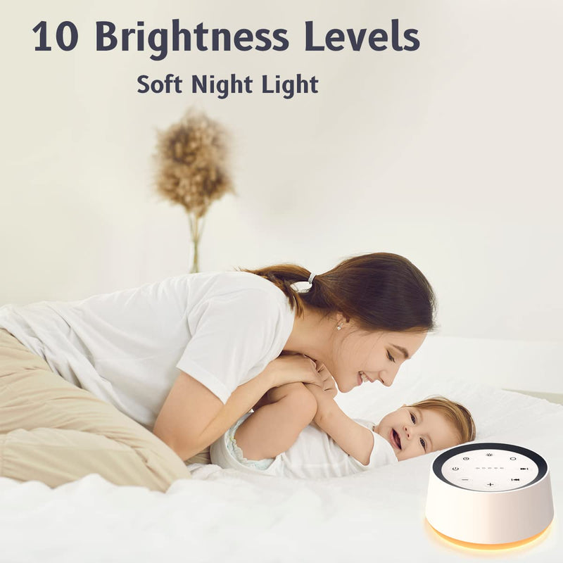 [Australia] - Brown Noise Sound Machine with 30 Soothing Sounds 12 Colors Night Light White Noise Machine for Adults Baby Kids Sleep Machines Memory Function 36 Volume Levels 5 Timers for Home Office Travel 