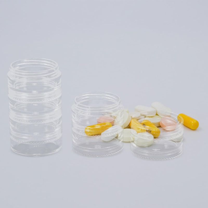 ARTIBETTER 2-Pack 7 Day Organizer Weekly Pill Case Large Travel Medication Compartments Medicine Storage Box for Vitamins Small Earrings Home Office Travel