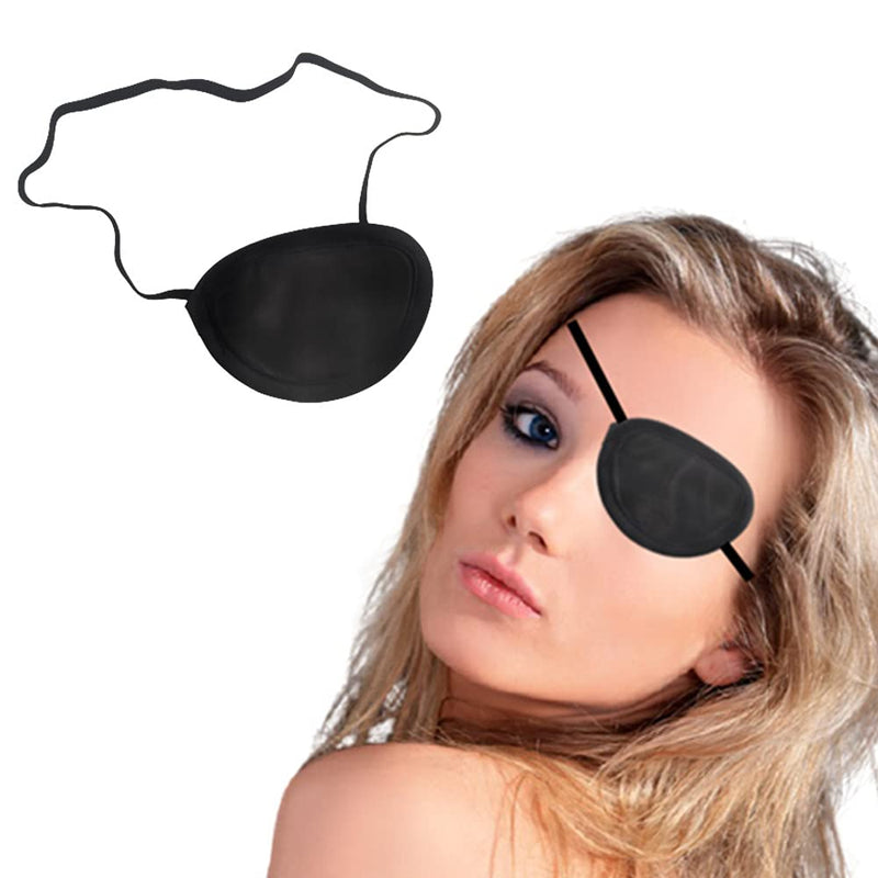 Monocular Black Eye Patch, Washable, Amblyopia, Medical Eye Patch, Pirate Suit for Adults and Children