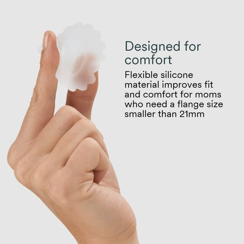 [Australia] - Willow Breast Pump Sizing Insert, 19mm, 2 Ct, Flange Inserts for Breast Pump, Improves Fit and Comfort for Breast Pumping Moms, Fits in 24mm Willow Breast Pump Flange 