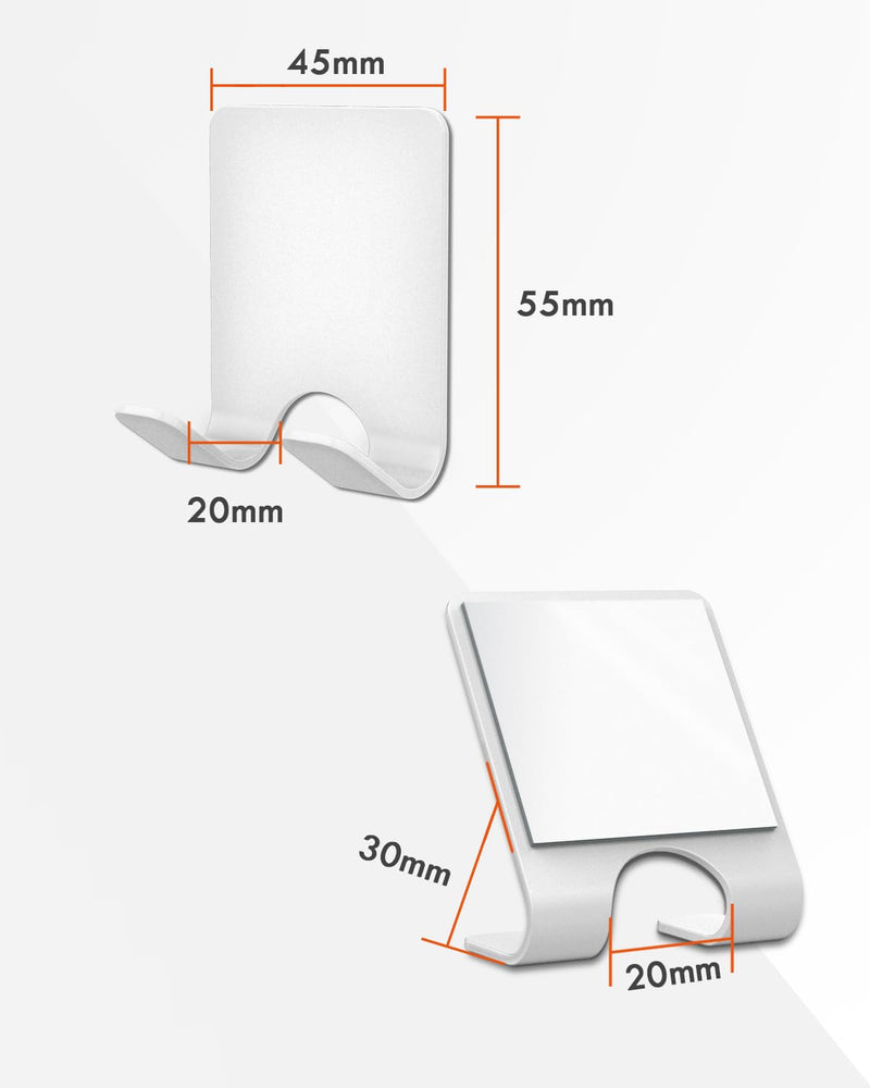 [Australia] - Gorffy Razor Holder Shower, Pack of 3 Multi-Purpose Hooks Stainless Steel Waterproof Wall Hooks Self-Adhesive Razor Holder Shower Bathroom Hooks No Drilling Shaving Holder (White, Pack of 3) White, Pack of 3 