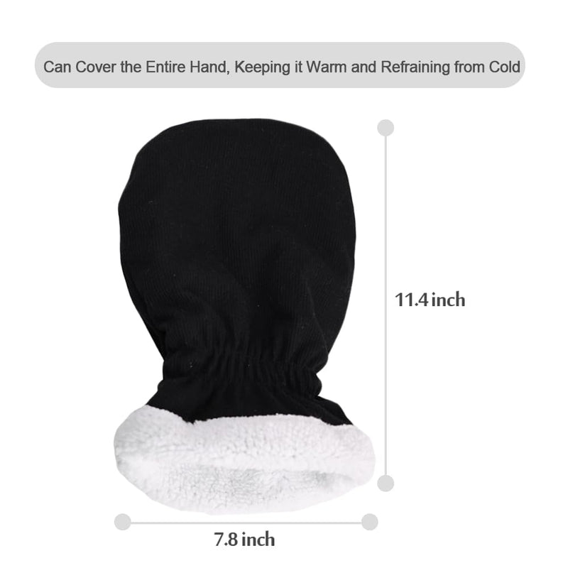Warm Arm Cast Cover, Winter Fleece Hand Plaster Brace Protector for Wrist Finger, Wound Burns Dressing Nursing Supplies Black