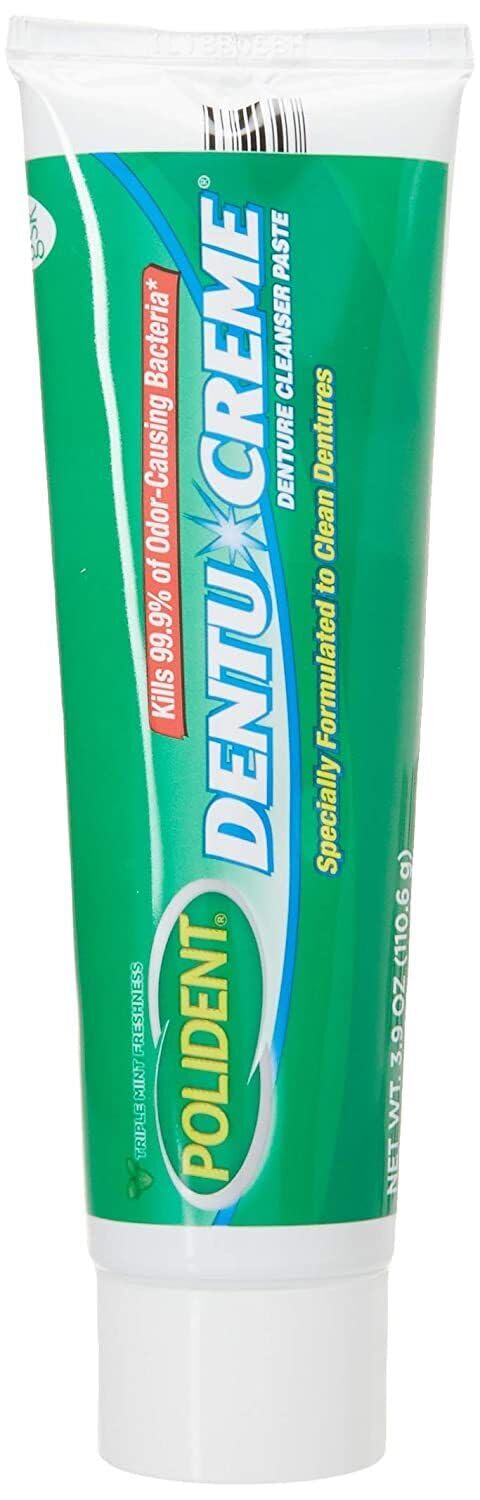 [Australia] - Polident Dentu-Creme Denture Cleaner - 3.9 oz, Pack of 4 Mint 3.9 Ounce (Pack of 4) 
