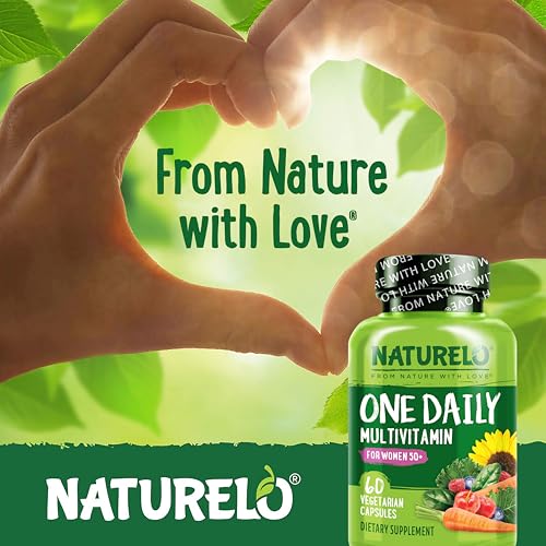 NATURELO One Daily Multivitamin for Men 50+, 60 Capsules and One Daily Multivitamin for Women 50+ (Iron Free), 60 Capsules Bundle - 2 Month Supply
