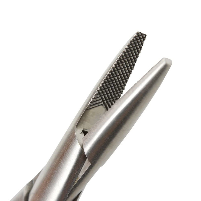 1 Pc Stainless Steel Hair Extensions Pliers Hair Extension Tool for Micro Links and Feather Extensions Silver Flat Teeth Pliers