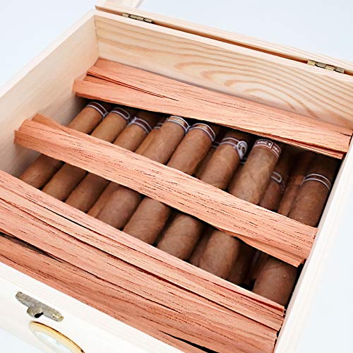 [Australia] - 120 Packs Spanish Cedar Cigar Lighter Cedar Wood Spills Strips Sticks, Cigar Lighting and Pipe Smoking Assessories and Humidor for Cigar Box Tray Jar and Case 