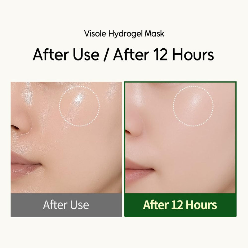 Hydrogel Face Mask 4 Pack - Niacinamide, Bakuchiol, Glutathione, 8 Vitamins - Anti-Aging Hydrating Korean Sheet Mask for Radiant Skin | K-Beauty | 1.05oz x 4ea