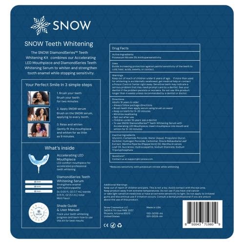 Snow Diamond Series Teeth Whitening Kit, 75+ Treatments, for Sensitive Teeth, Advanced Whitening Serum