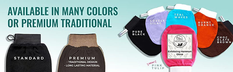[Australia] - Natural Elephant Exfoliating Hammam Glove (Pure Black) Pure Black 