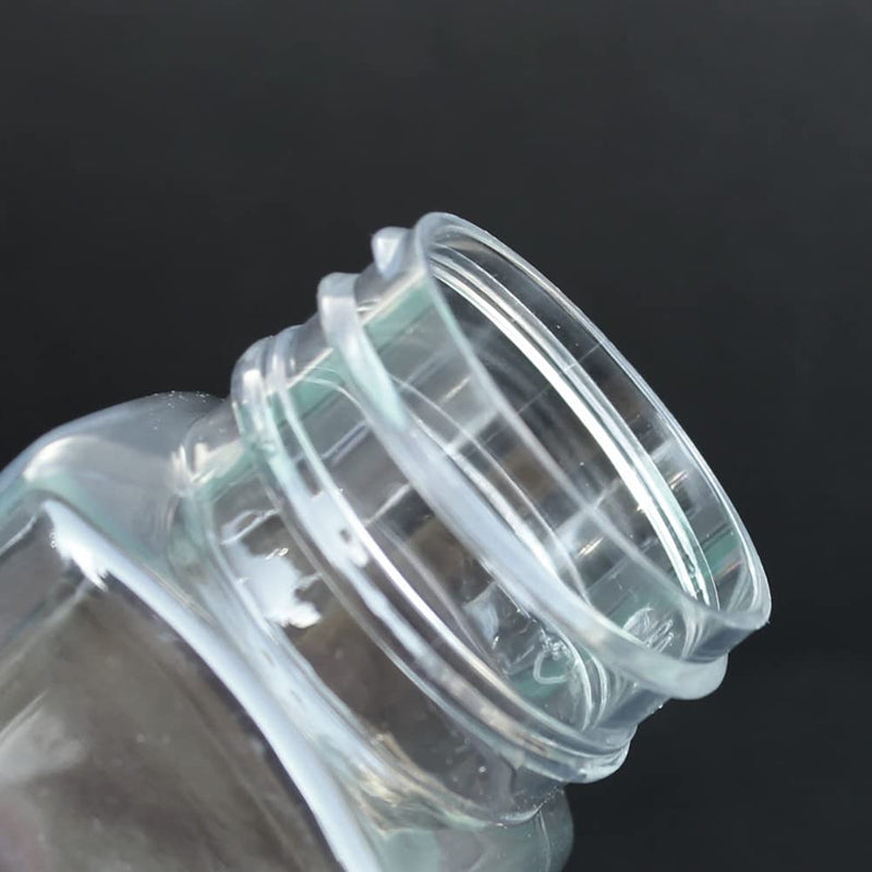 5 Pcs 80ml Empty Plastic Pill Bottles Clear Pill Dispenser Containers Solid Powder Storage Vials Square Liquid Sample Bottle for Crafts
