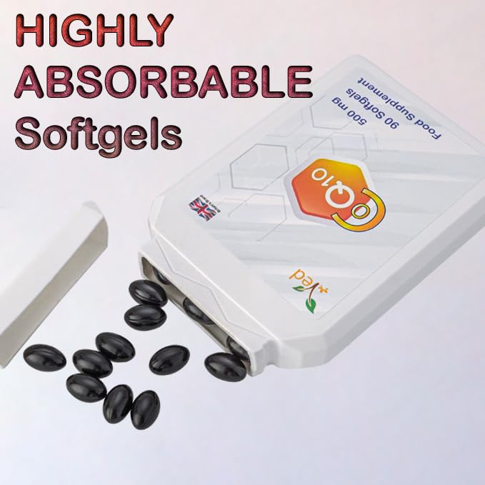 [Australia] - VED Co-Enzyme Q10 | Ubiquinone of the highest strength | Superior natural formula | Promoting cellular energy | | 500 mg 90 soft capsules 