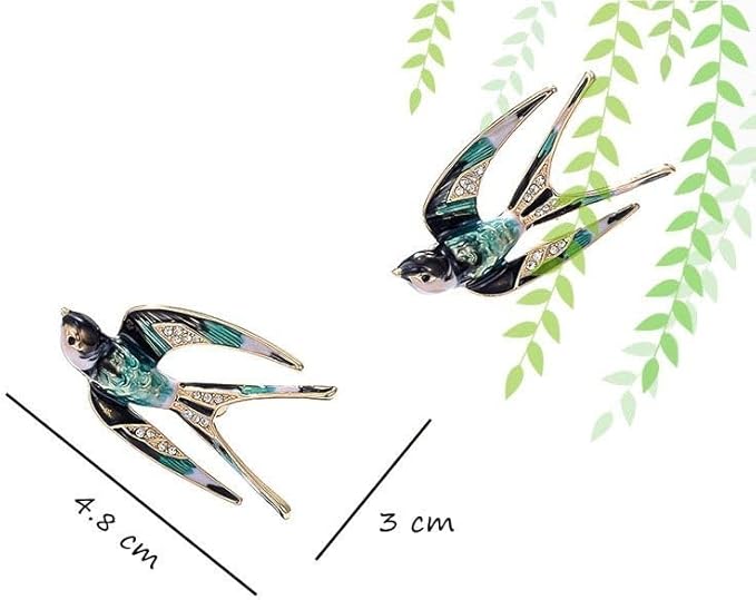 [Australia] - Comelyjewel Premium Lovely Crystal Swallow Animal Brooch Bird Lapel Pin Badge Women Jewelry 
