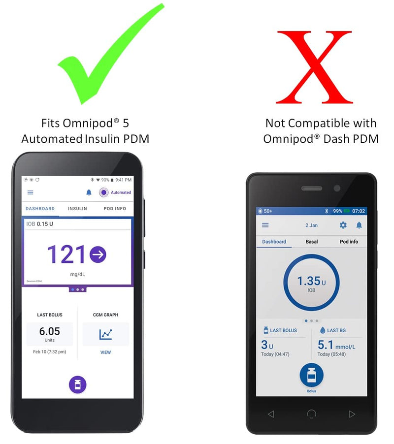 [Australia] - 9H Flexible Glass Screen Protector for Omnipod 5 Receiver PDM - Won't Crack or Chip - Anti-Scratch Anti-Fingerprint - 2 Pack 