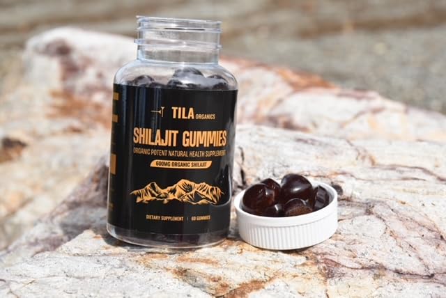[Australia] - Organic Himalayan Shilajit Resin Soft Gels - 60 Gummies, 600 mg- Natural Supplement for Men & Women with over 85 Trace Minerals, Fulvic Acid and Humic Acid Vegan Gluten Free 