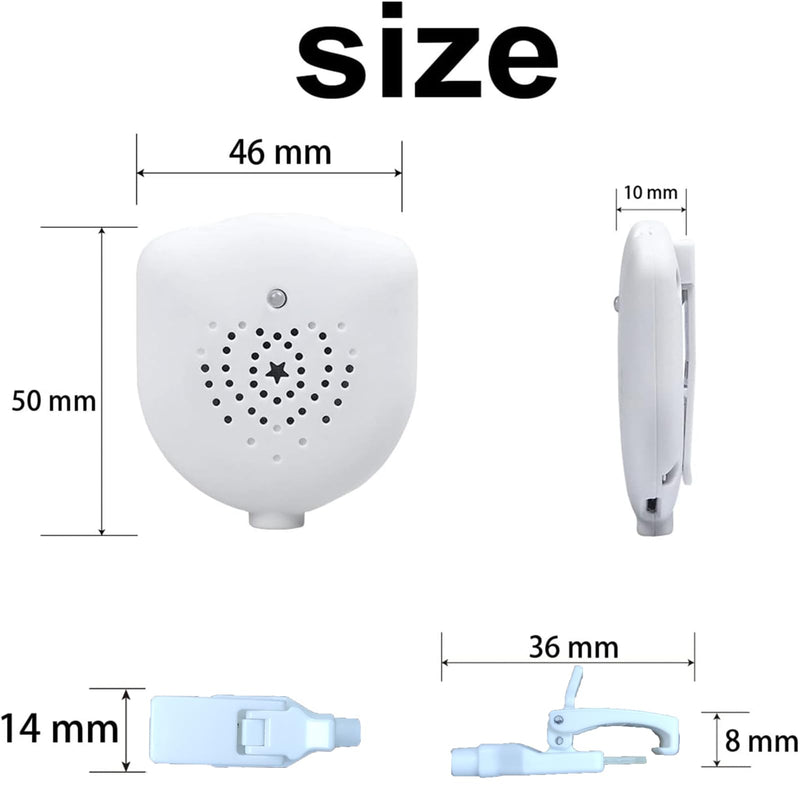 [Australia] - Bedwetting Alarm for Boys, Girls & Older Kids - 3-Mode Adjustable Volume Pee Alarm, Reusable Sensor with Vibration/Sound Combo, Potty Training Solution for Kids/Teens,USB Charging(White) White 