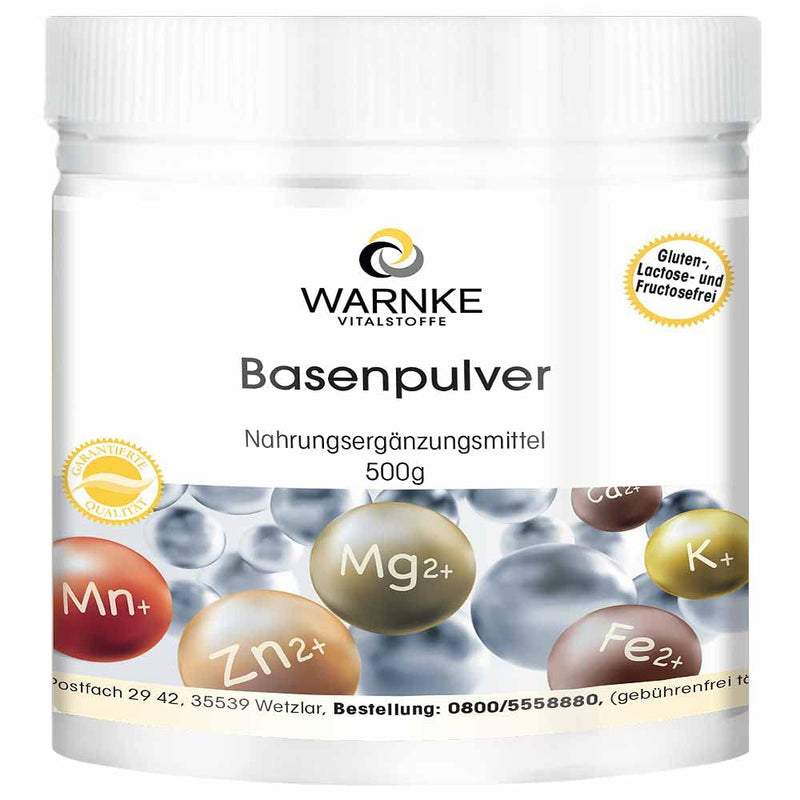 [Australia] - Base powder 500g - with 9 minerals and trace elements, acid-base balance, vegan | Warnke vital substances - German pharmacy quality 