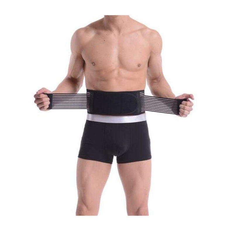 HWZ Waist Support Waist Protection Thin Breathable Mesh Lumbar Support Steel Plate Protection Belt for Sports Safety black Large