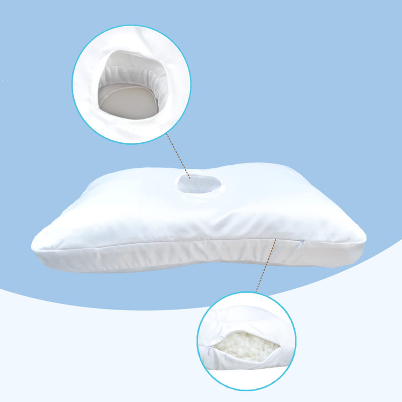 [Australia] - pinklilycare Pillow with a Hole for CNH and Ear Pain Ear Inflammation Pressure Sores Side Sleeping Pillow Ear Guard Pillow 