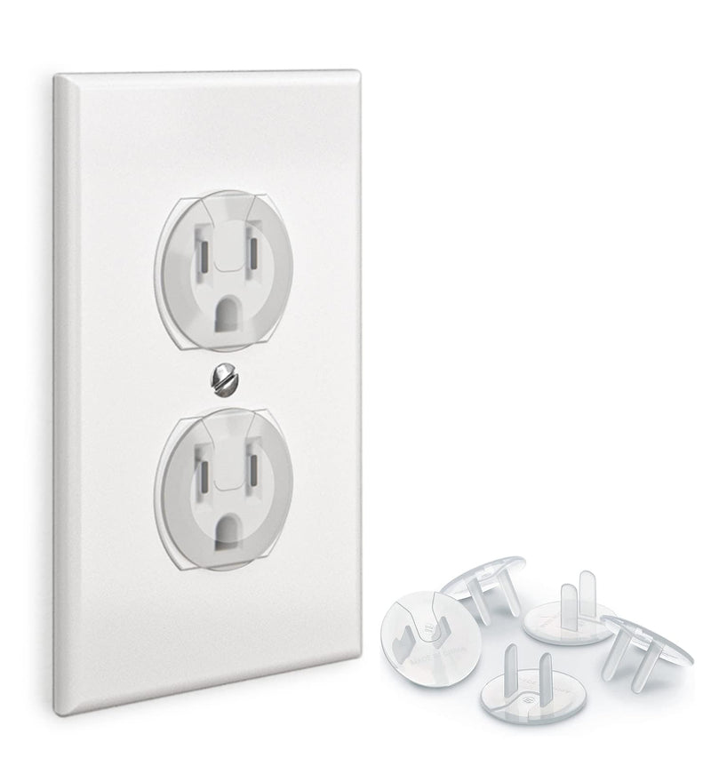 [Australia] - 24 Pack Outlet Covers Baby Proofing, Provide Shock Prevention and Easy Installation, Safe and Secure Plastic Plug Covers for Power Sockets (24 Outlet Covers) 24 Outlet Covers 