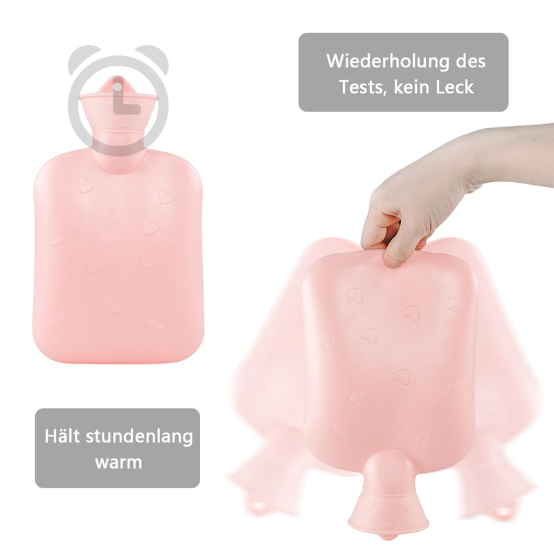 [Australia] - Hot water bottle hot water bottle belt rubber hot water bottle with cover, 1L hot water bottle belt soft plush women children heat belt for period neck shoulder back legs period pain NSD-A 